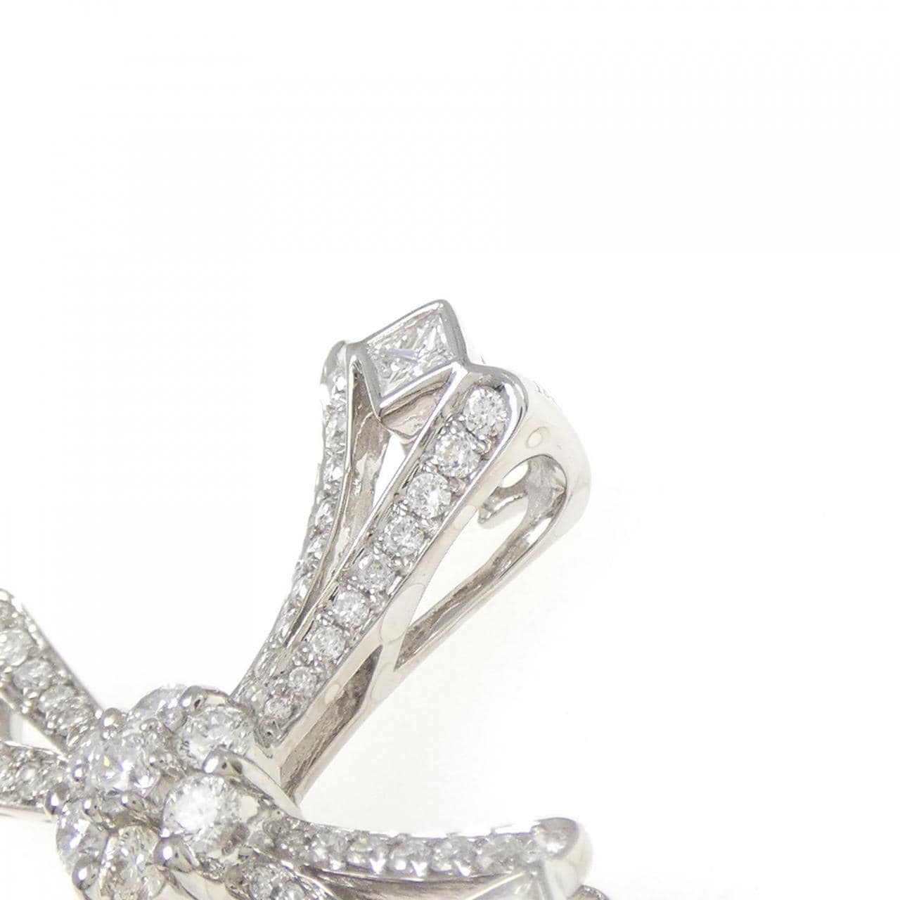 750WG クロス ダイヤモンド ペンダント 0.98CT