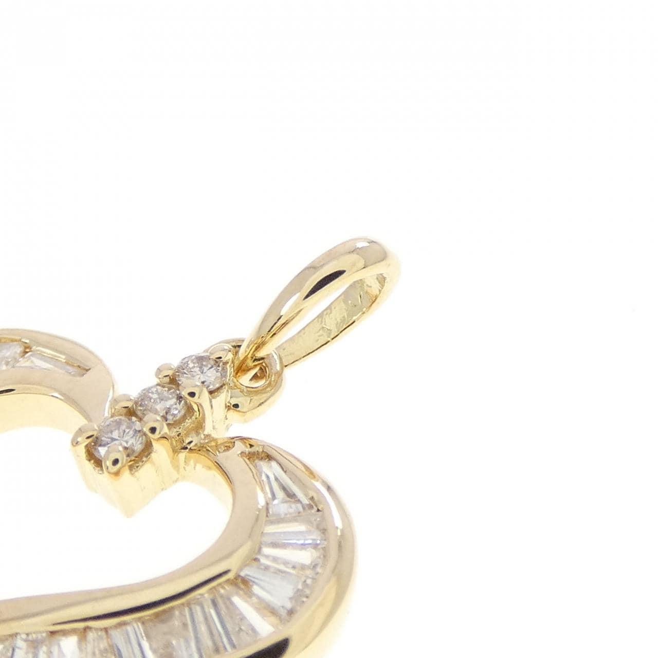 K18YG ハート ダイヤモンド ペンダント 0.30CT
