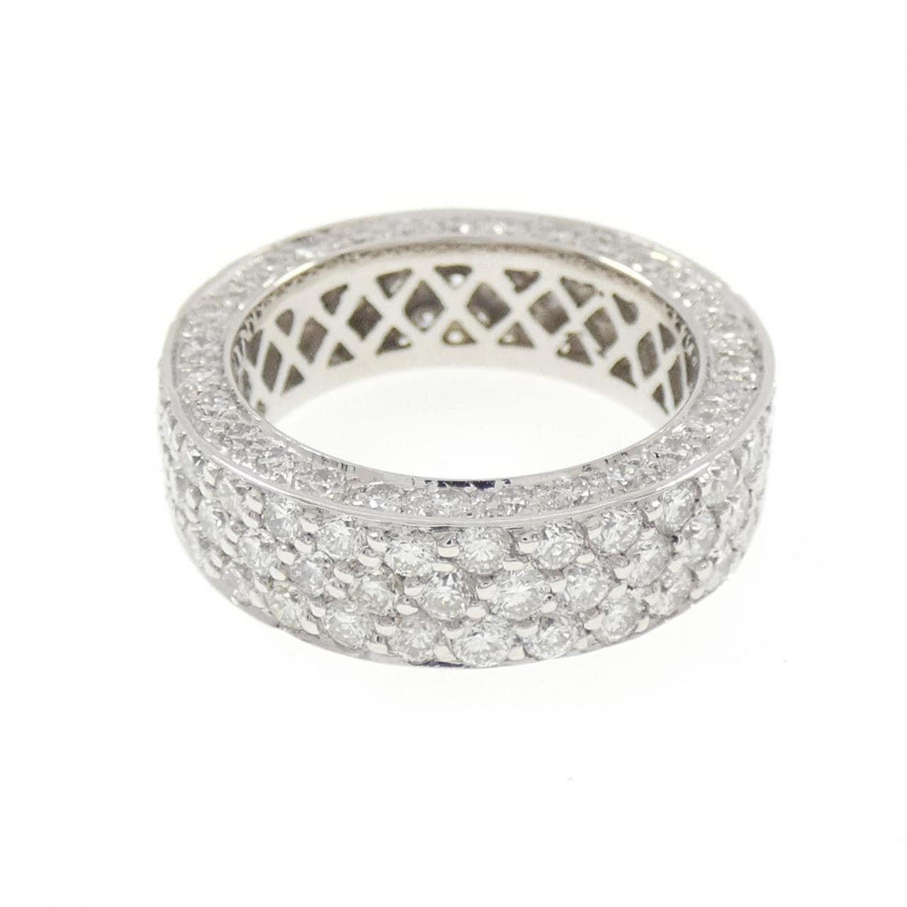 750WG フルエタニティ ダイヤモンド リング 2.42CT