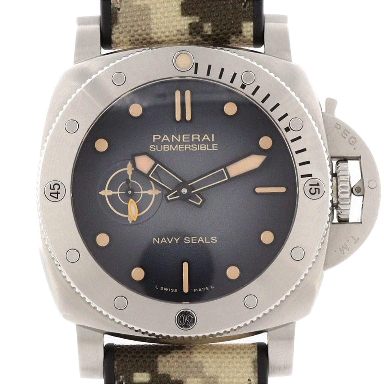パネライ サブマーシブル ネイビーシールズ PAM01518 SS 自動巻