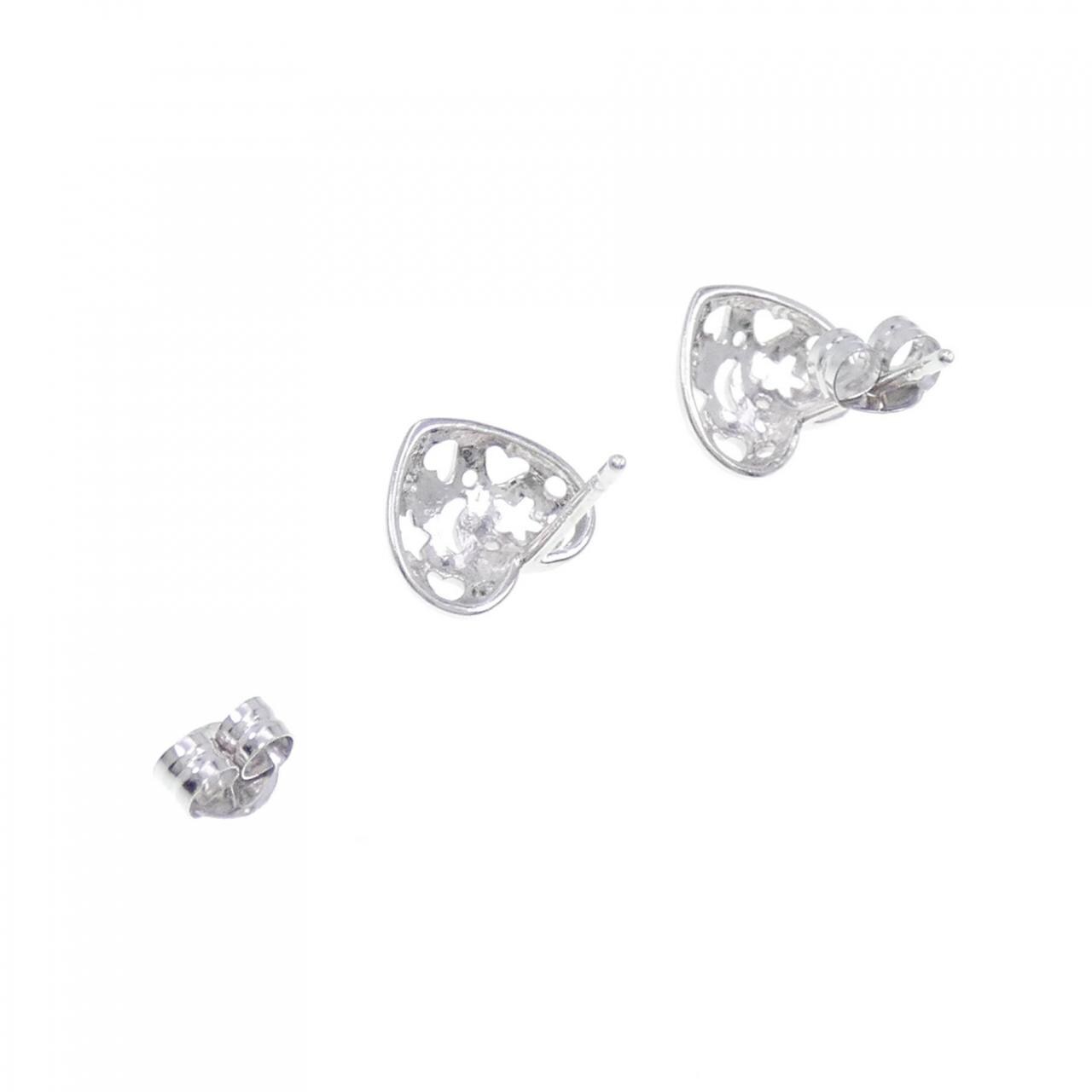 K14WG heart earrings