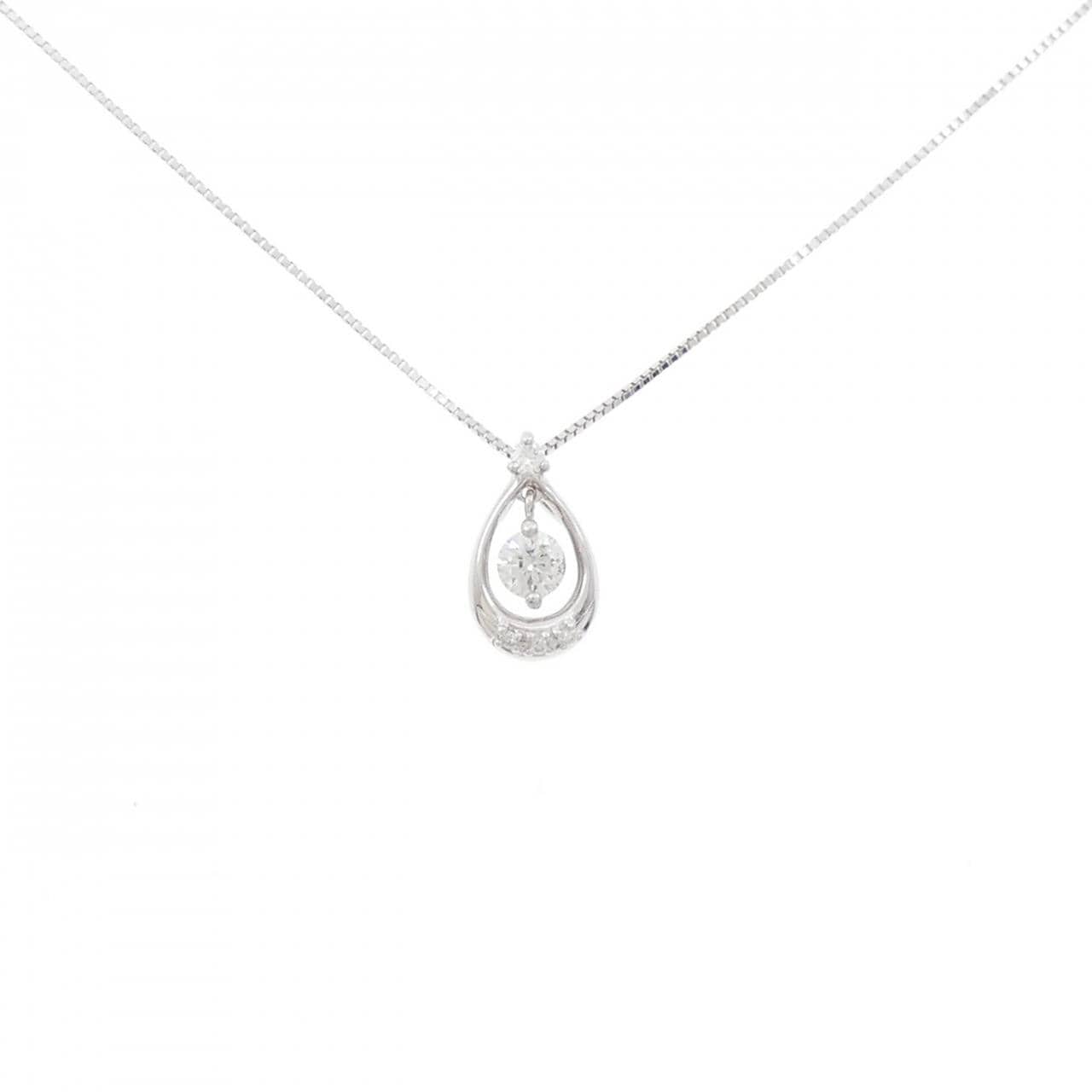 K18WG/K14WG ダイヤモンド ネックレス 0.172CT