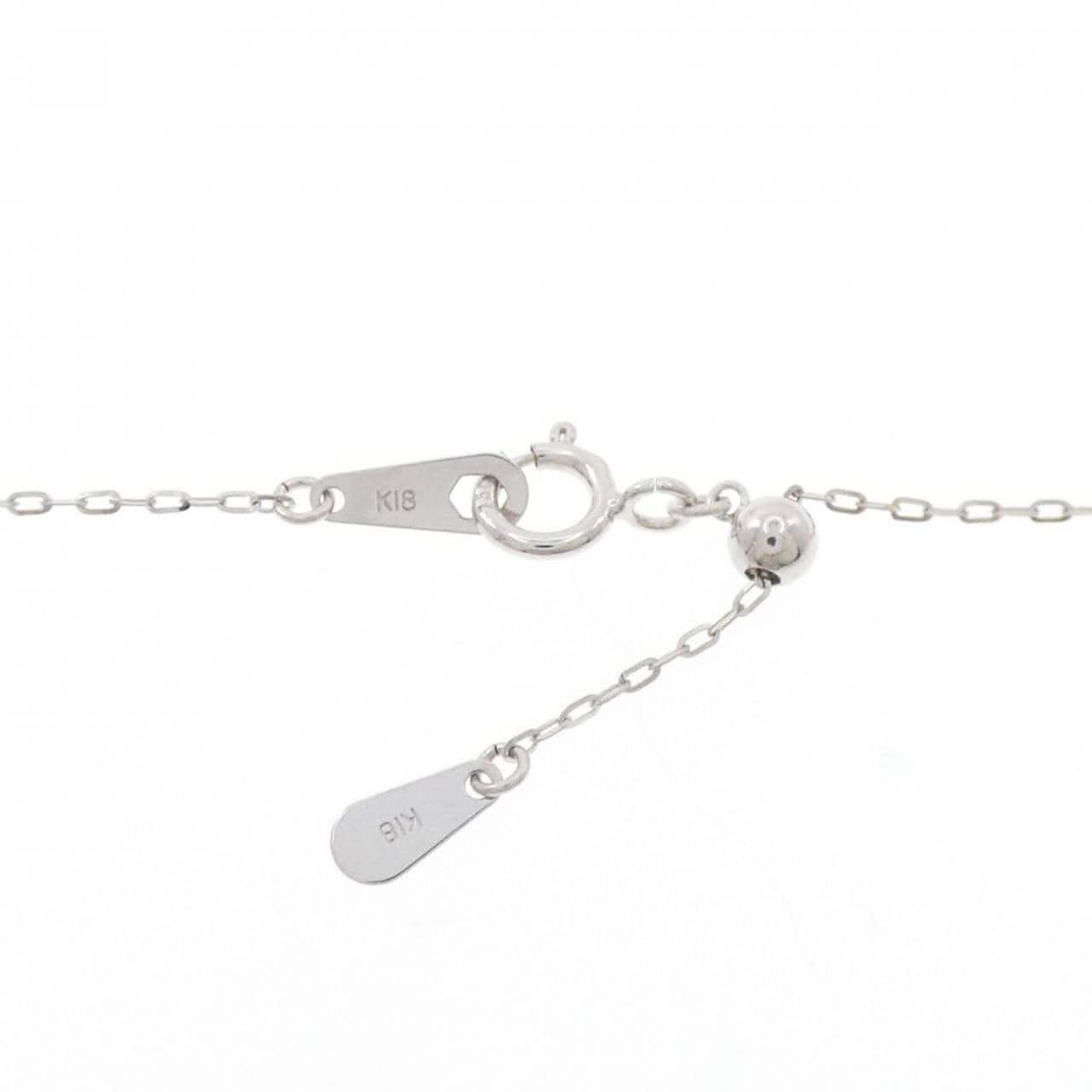 PT900/K18WG エメラルド ネックレス 0.71CT