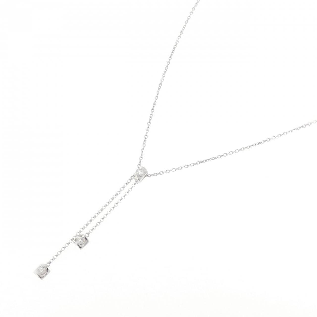 K18WG ダイヤモンド ネックレス 0.23CT