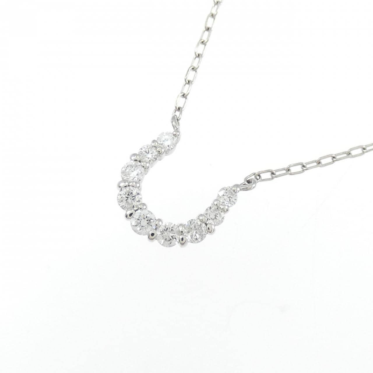 PT850 ホースシュー ダイヤモンド ネックレス 0.09CT