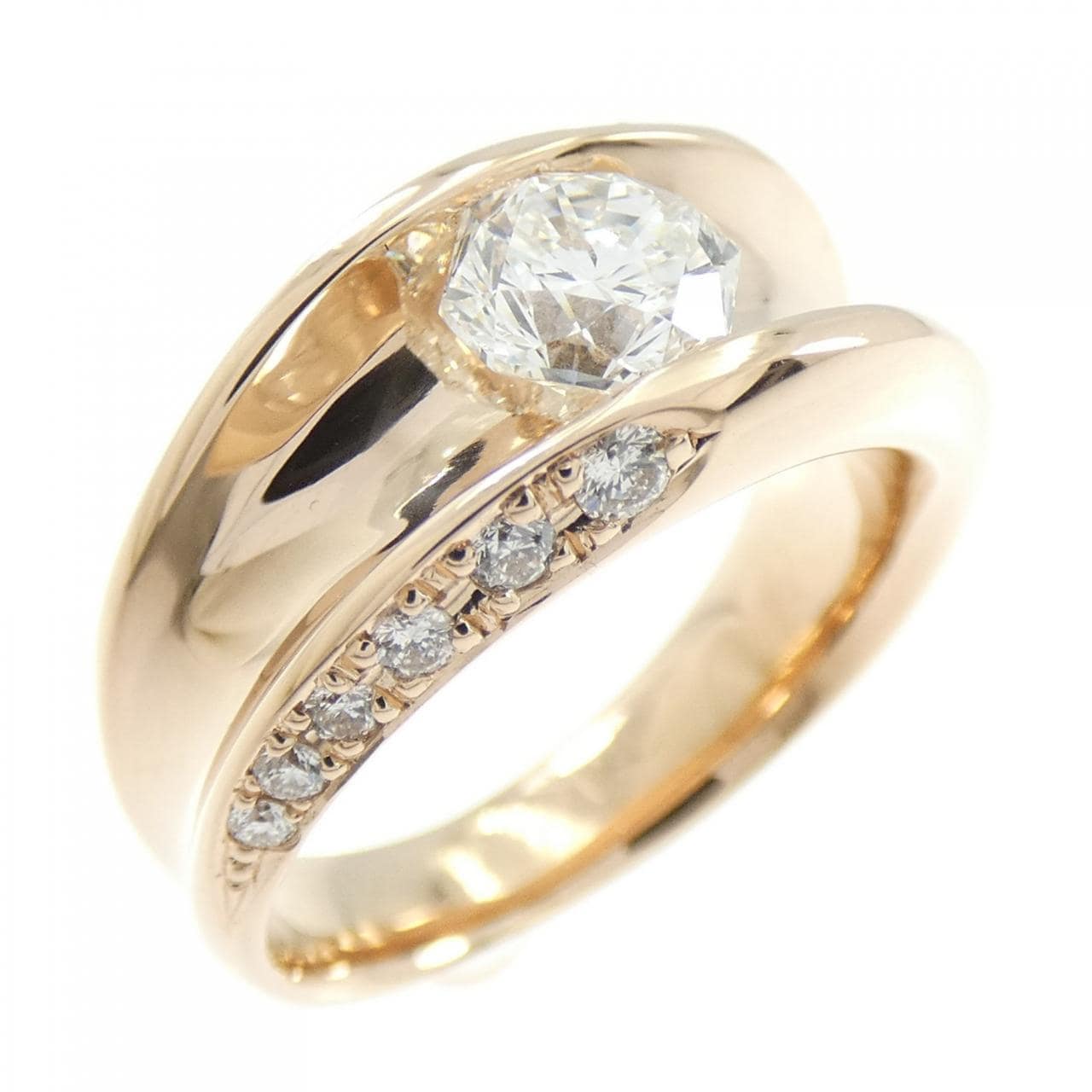 K18PG ダイヤモンド リング 0.881CT