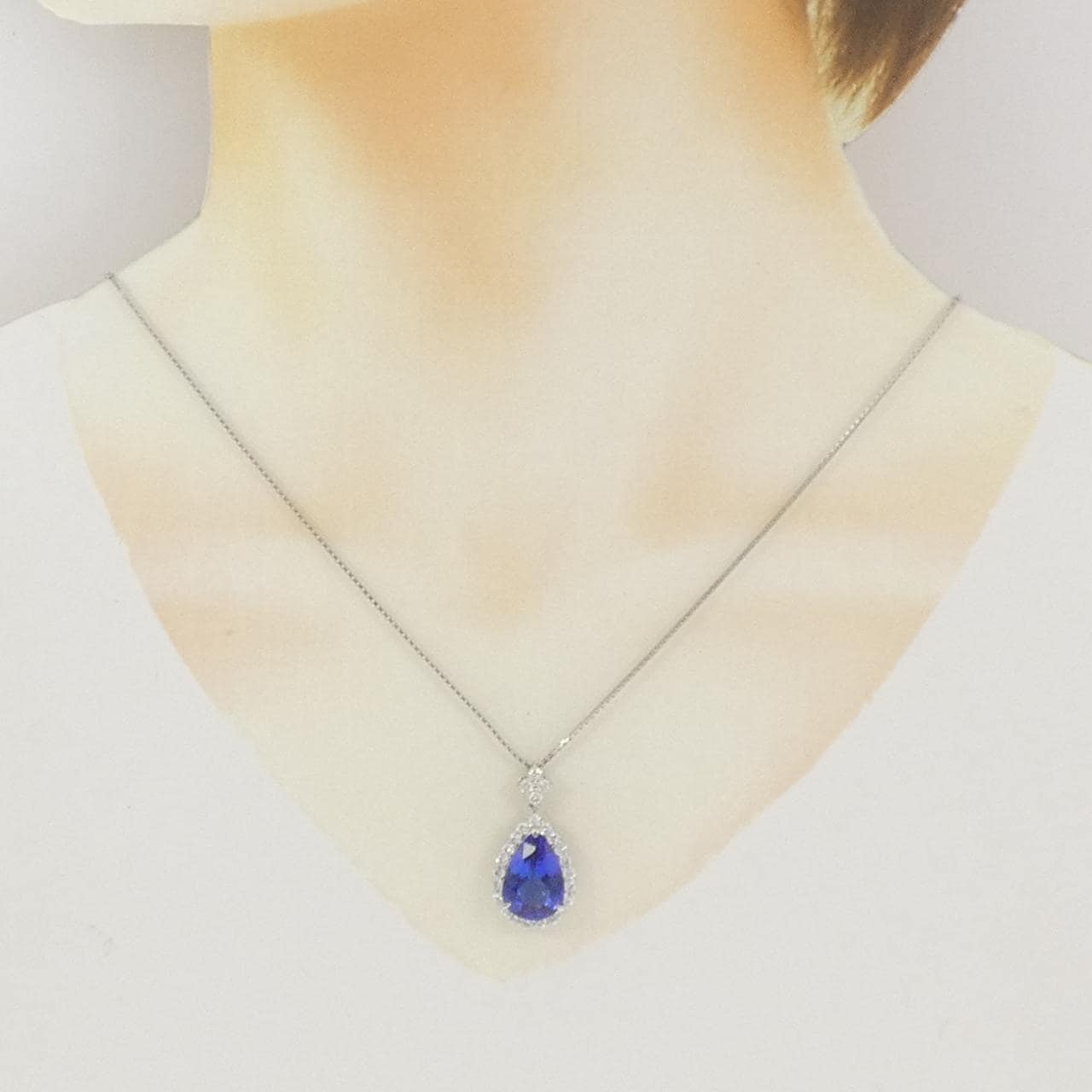 PT900/PT850 タンザナイト ネックレス 6.61CT