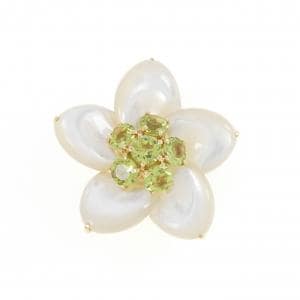 ミキモト フラワー ペリドット ブローチ 2.06CT