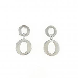 K18WG ダイヤモンド ピアス 0.04CT