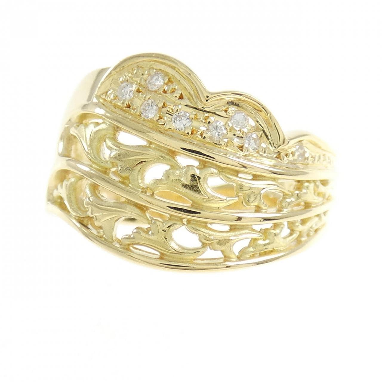 K18YG ダイヤモンド リング 0.08CT