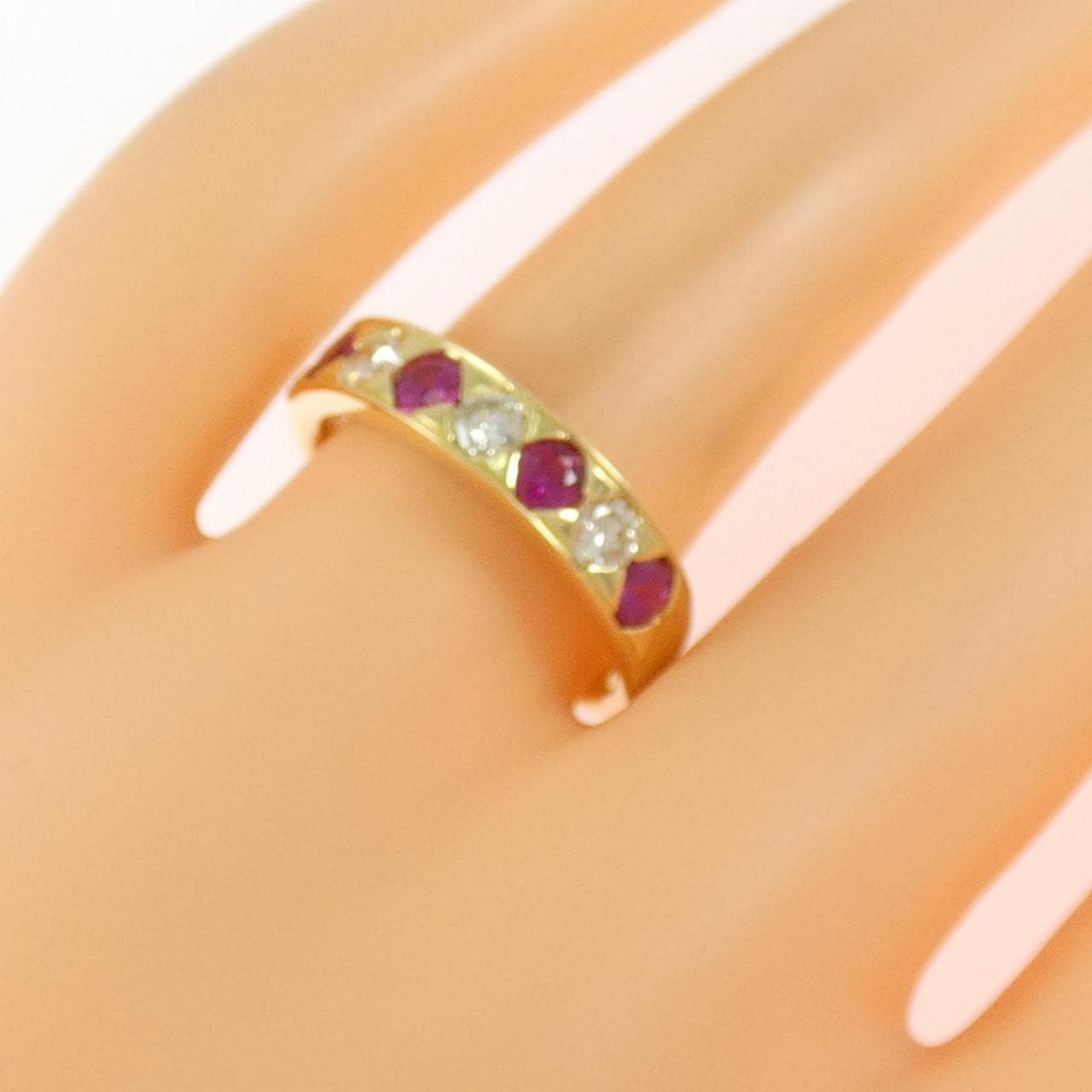 K18YG ルビー リング 0.57CT