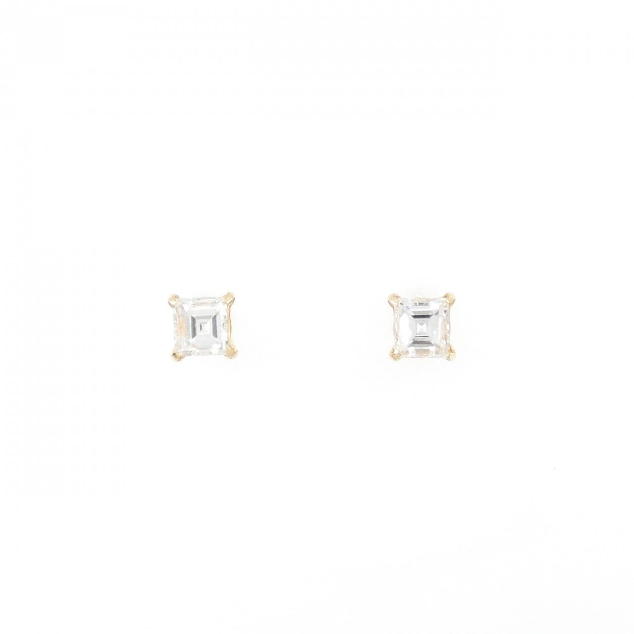 K18YG Diamond Earrings 0.360CT 0.391CT GH SI1 Fancy Cut
