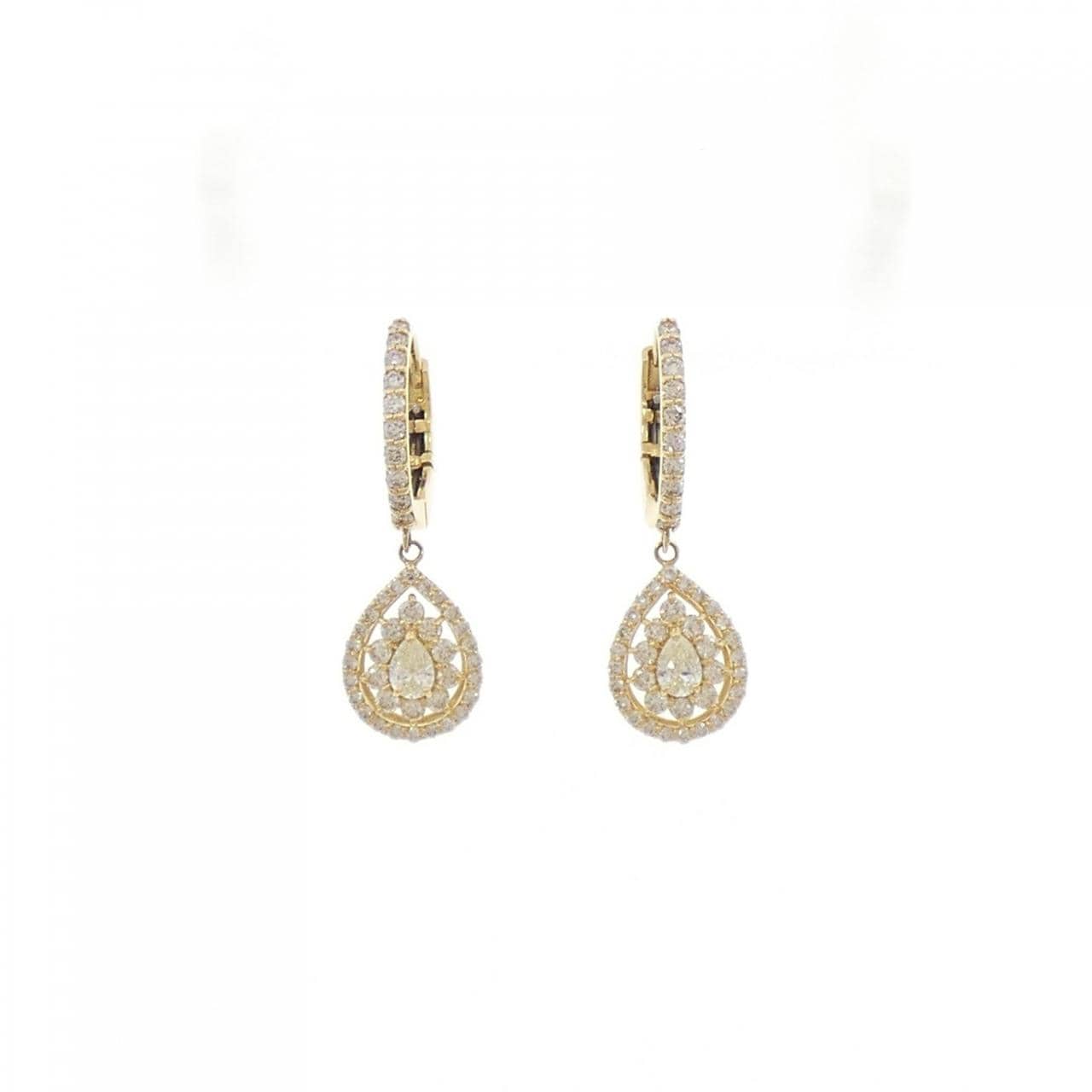 【新品】K18YG ダイヤモンド ピアス 0.86CT
