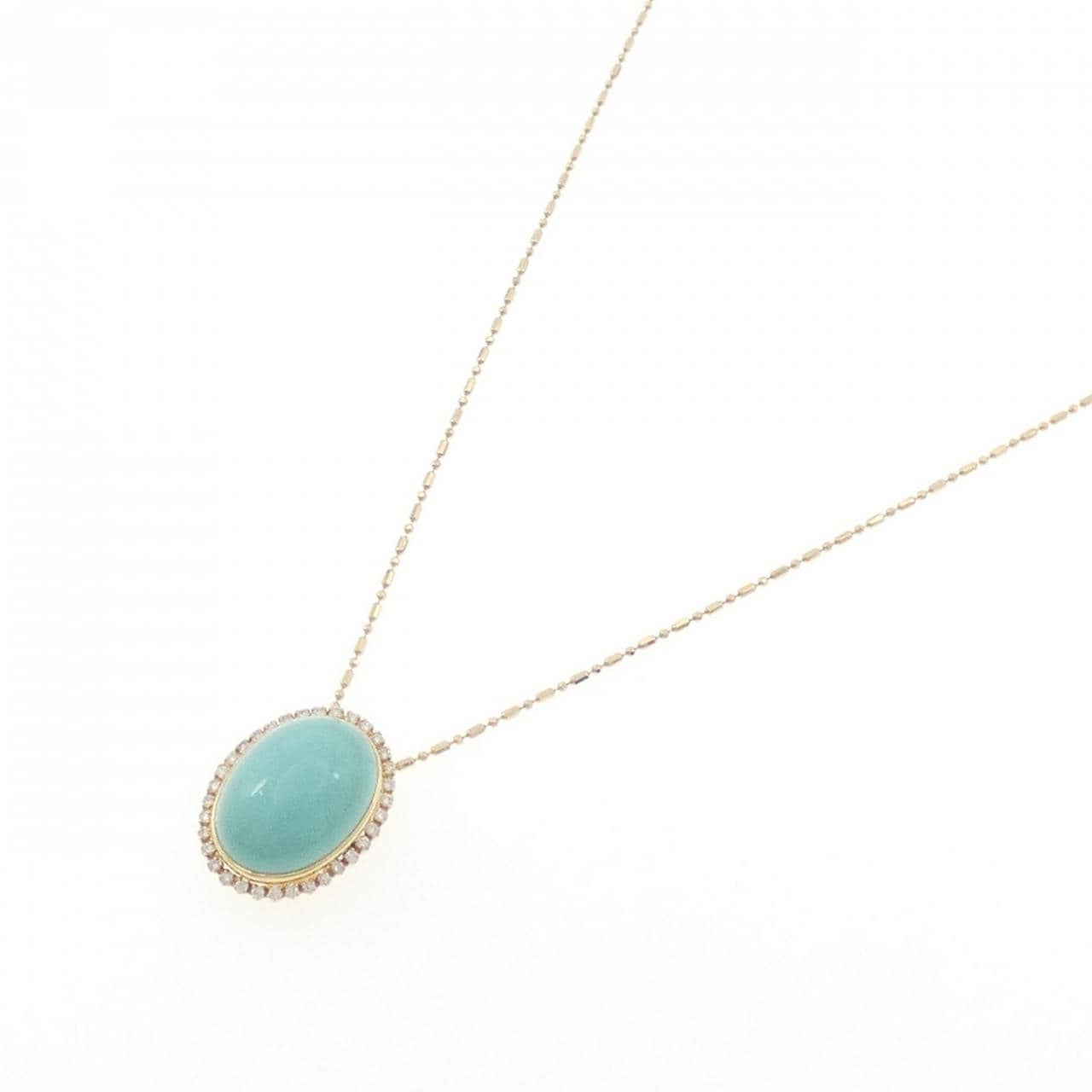 K18YG ターコイズ ネックレス 8.17CT