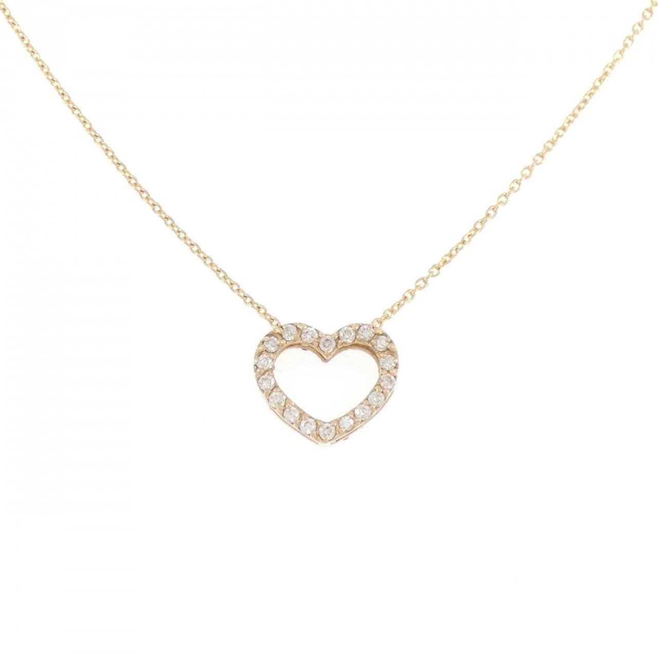 K18YG ハート ルビー ネックレス 0.22CT