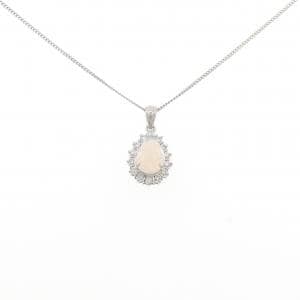 PT900/PT850 オパール ネックレス 0.66CT