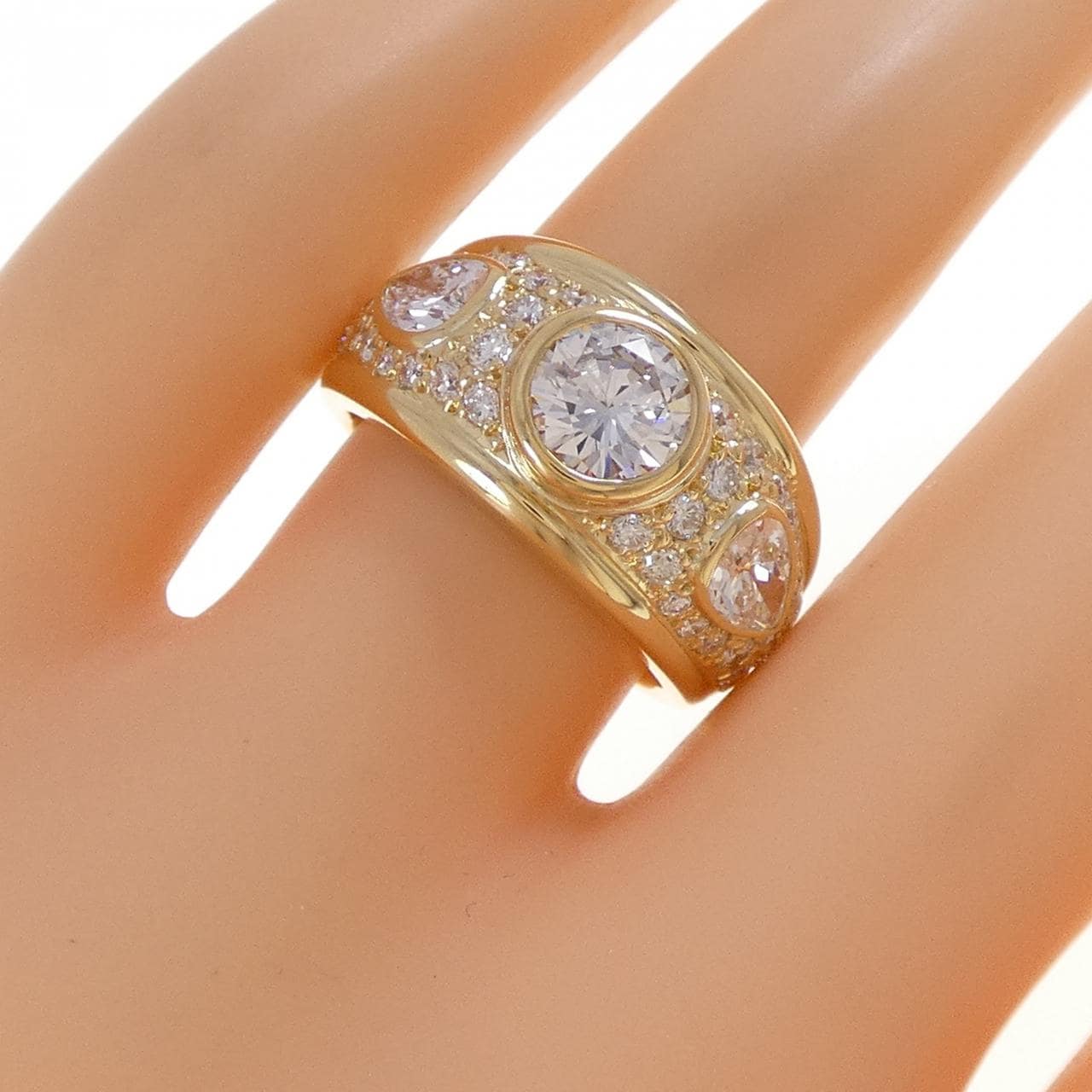 K18YG ダイヤモンド リング 1.62CT