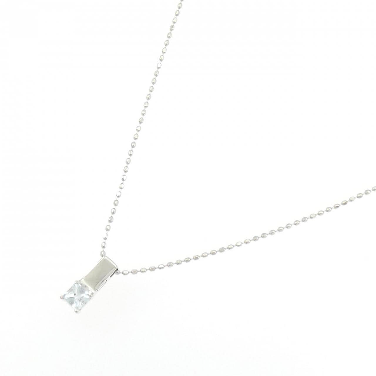 K10WG ブルートパーズ ネックレス 0.15CT