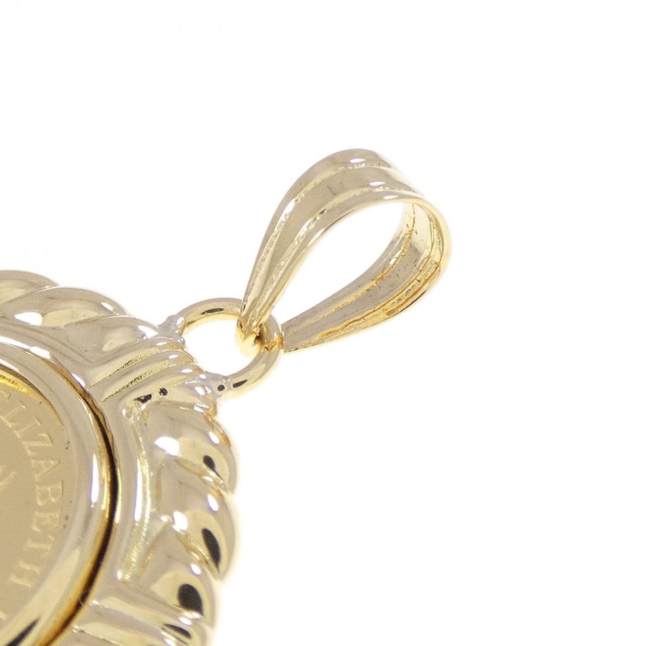 K18YG(枠) コイン ペンダント