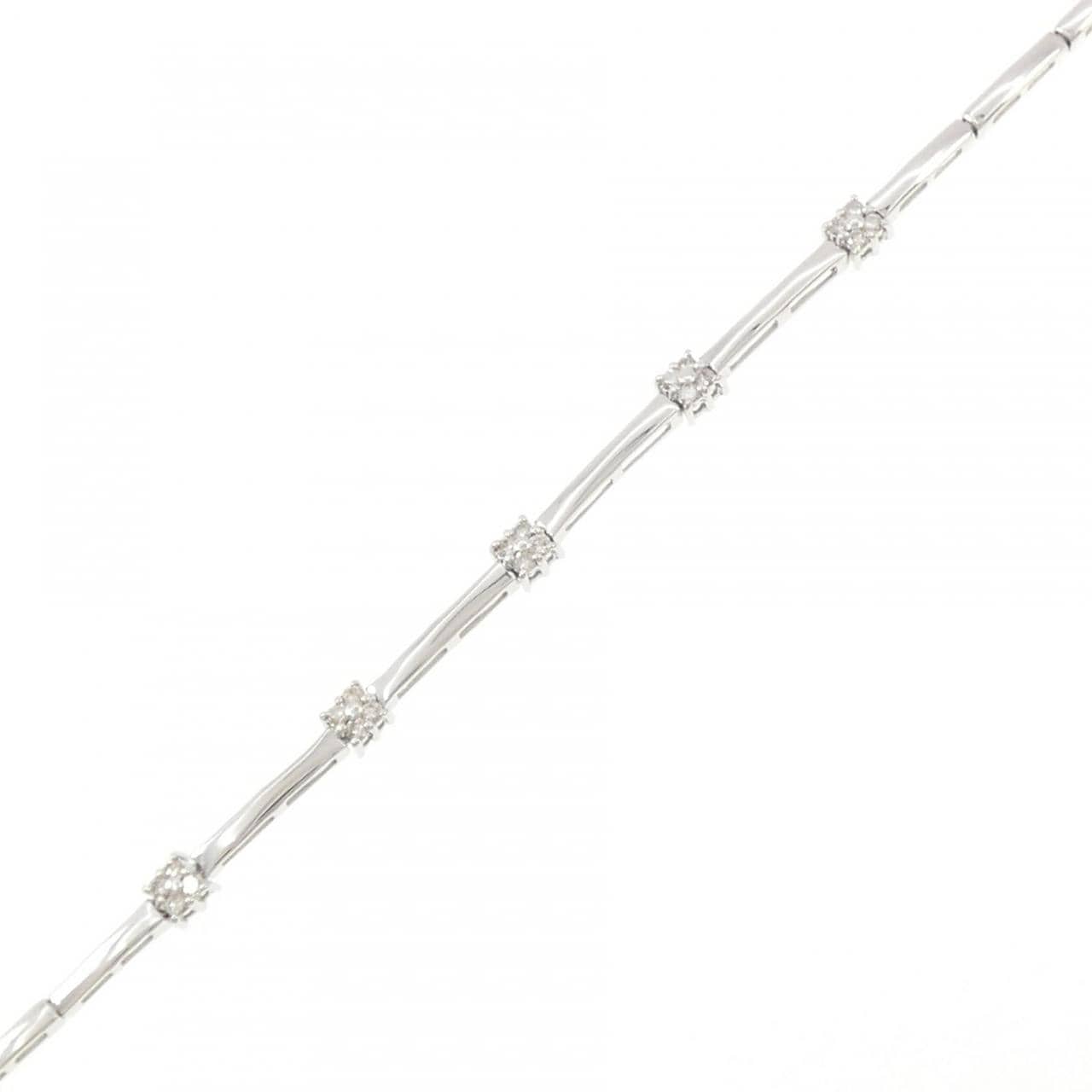 K18WG ダイヤモンド ブレスレット 0.25CT