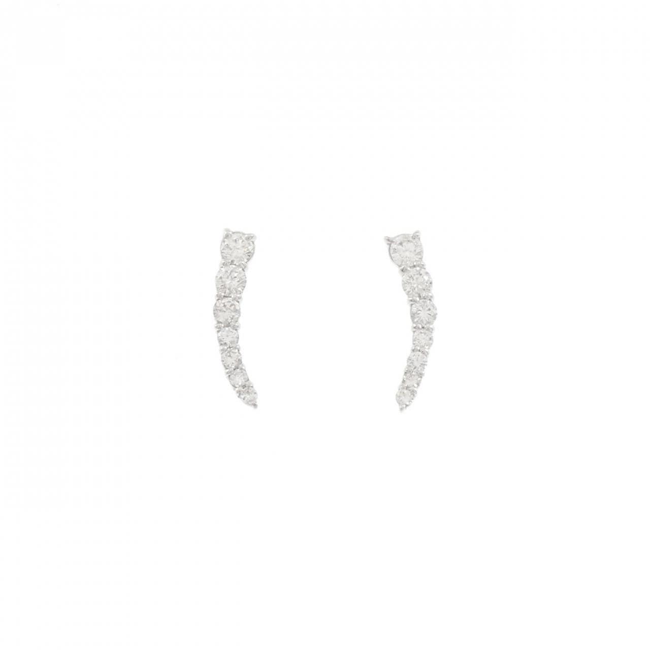 K18WG ダイヤモンド ピアス 0.46CT