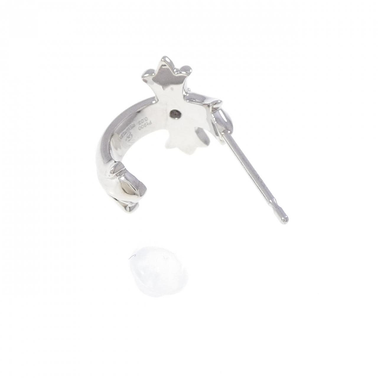 ユキザキ クロス ダイヤモンド ピアス 0.03CT 片耳