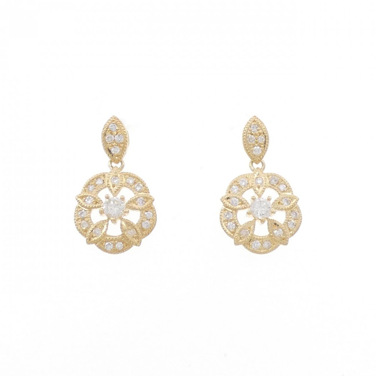 K18YG ダイヤモンド ピアス 0.50CT