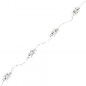 K18WG フラワー ダイヤモンド ブレスレット 0.35CT