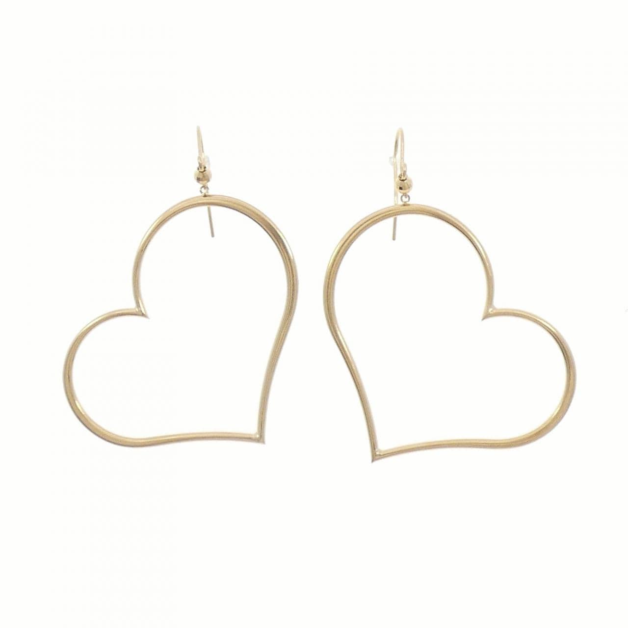 [BRAND NEW] K18YG heart earrings