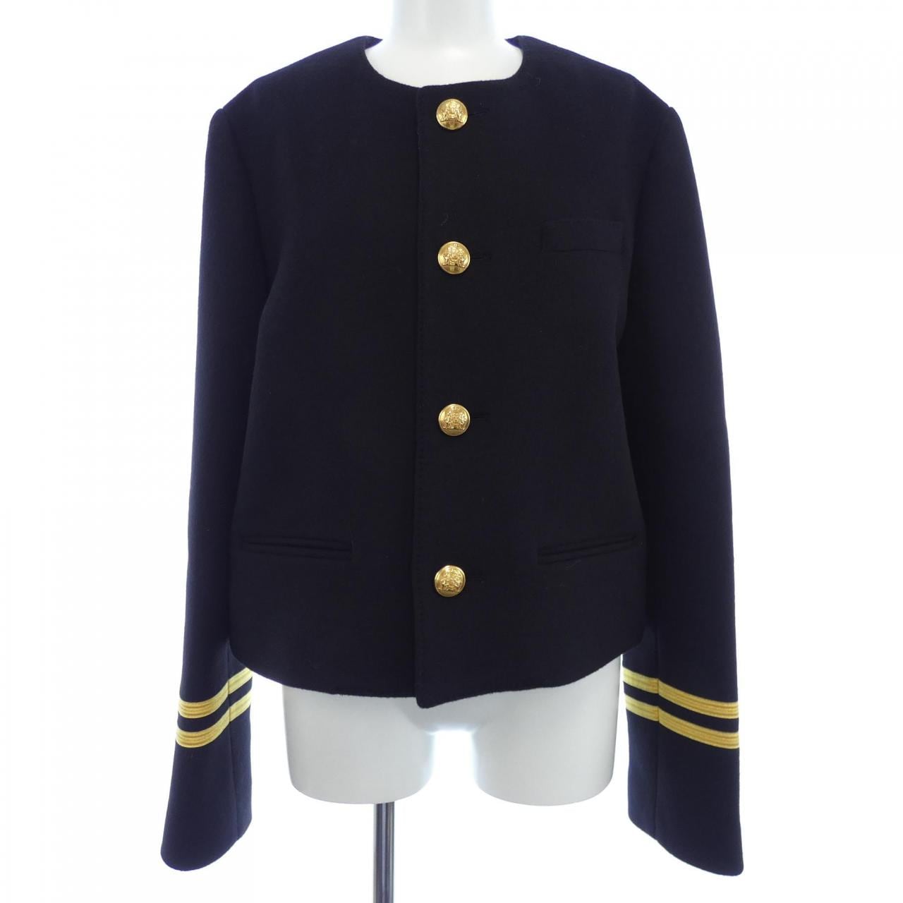 セリーヌ CELINE SPENCER CAPTAIN JACKET 2V75F6700 ノーカラージャケット