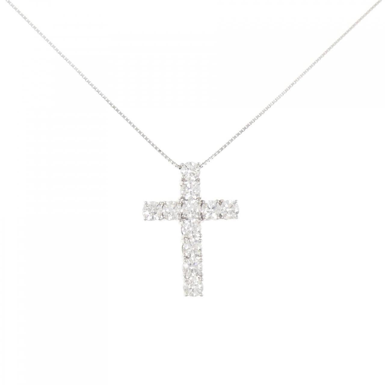PT900/PT850 クロス ダイヤモンド ネックレス 2.27CT
