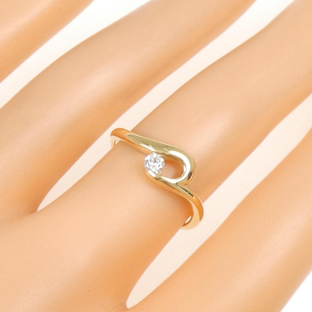 K18YG ダイヤモンド リング 0.10CT