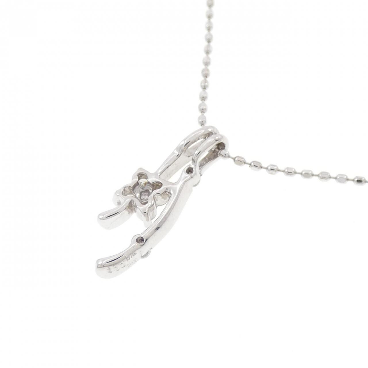 K18WG ダイヤモンド ネックレス 0.08CT