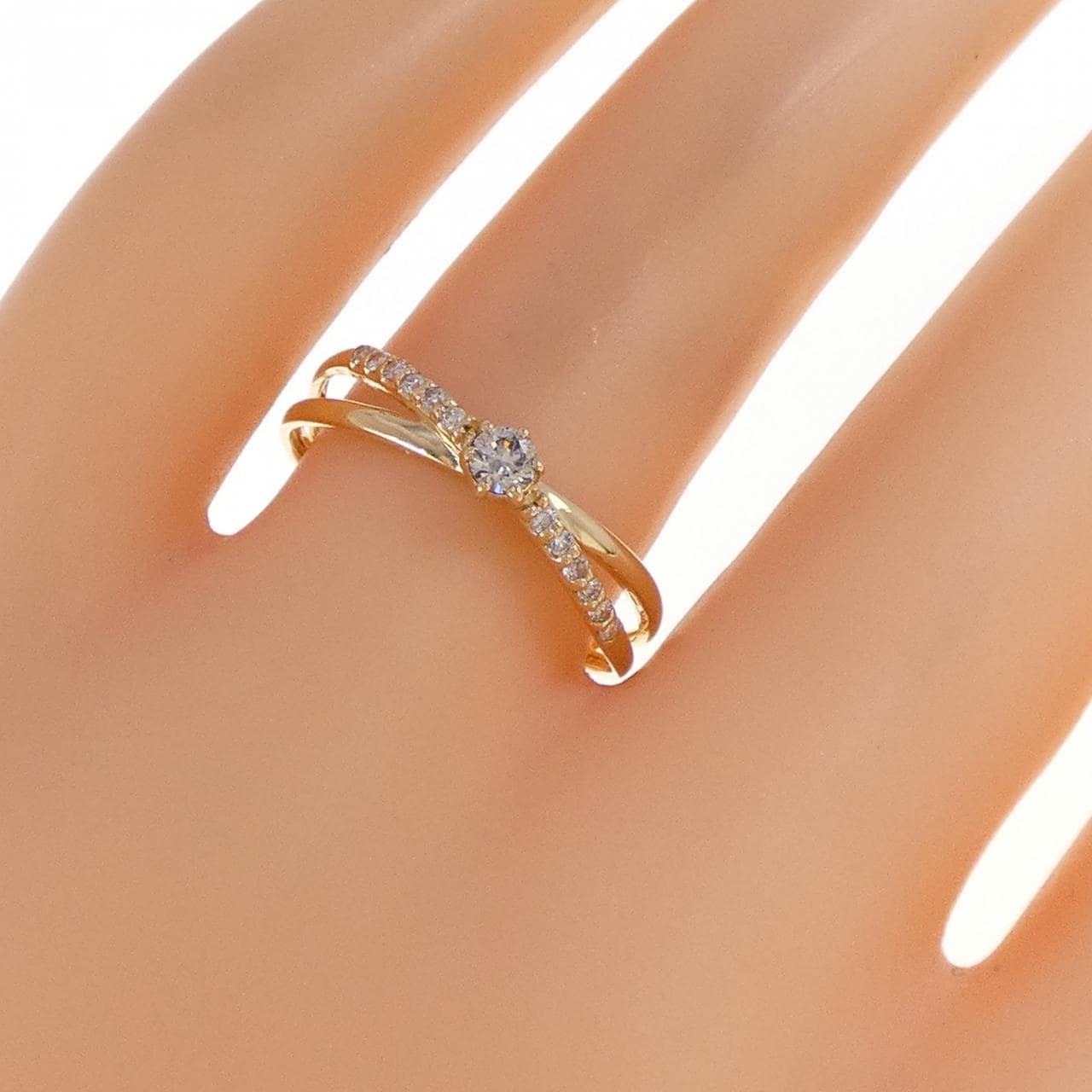 K18YG ダイヤモンド リング 0.18CT