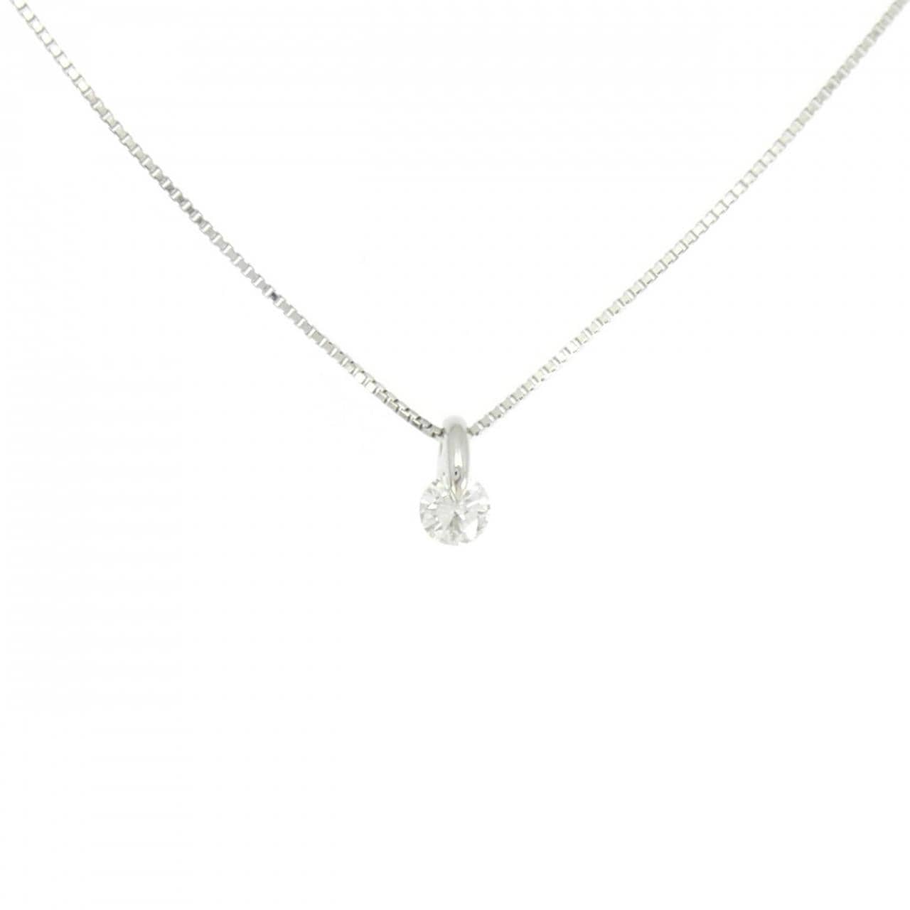 PT900/PT850 ソリティア ダイヤモンド ネックレス 0.30CT