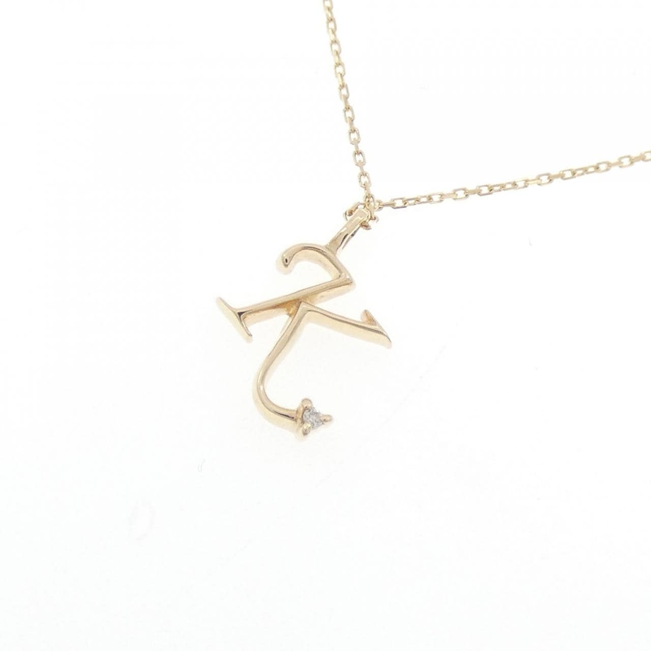 クミキョク イニシャル ダイヤモンド ネックレス