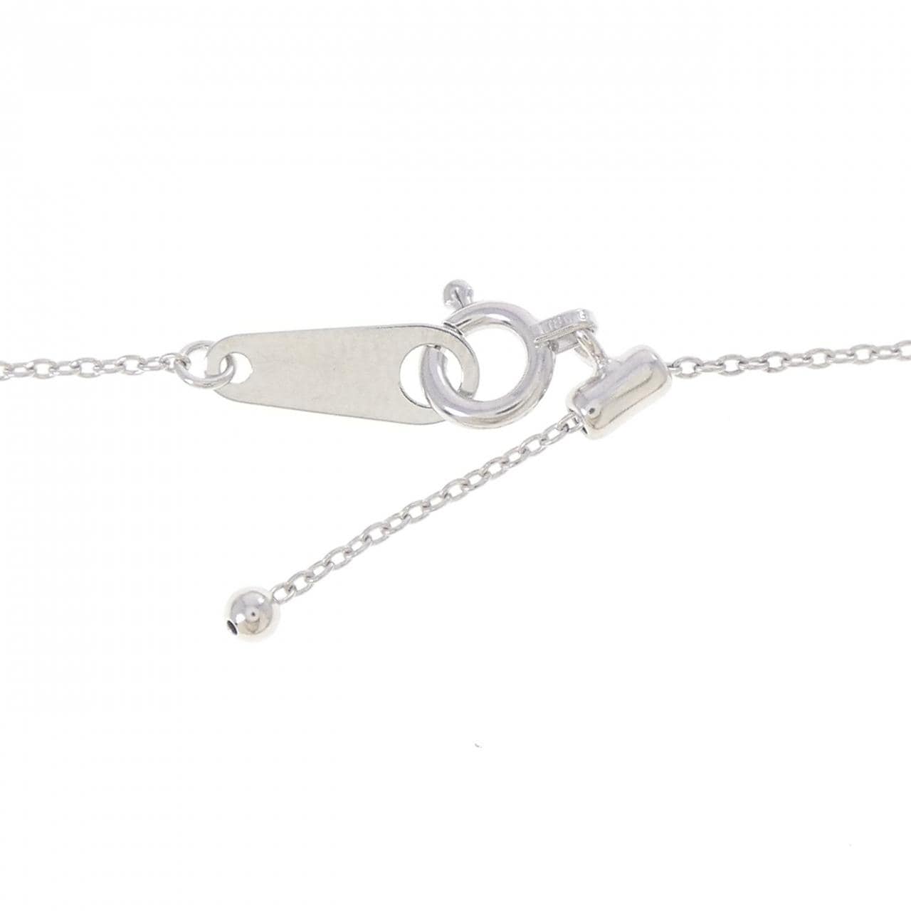 K18WG フラワー ルビー ネックレス 1.75CT