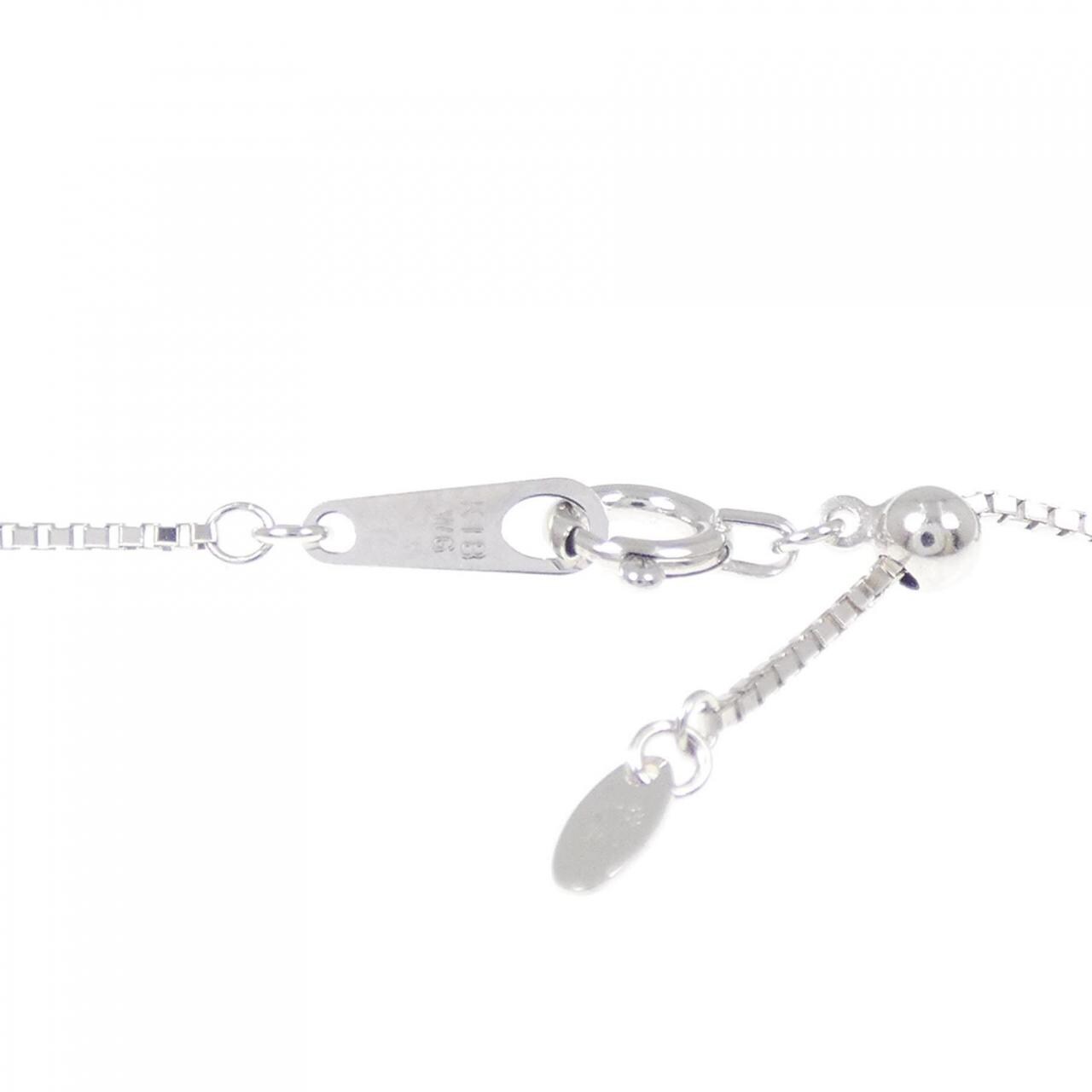 K18WG ダイヤモンド ネックレス 0.32CT