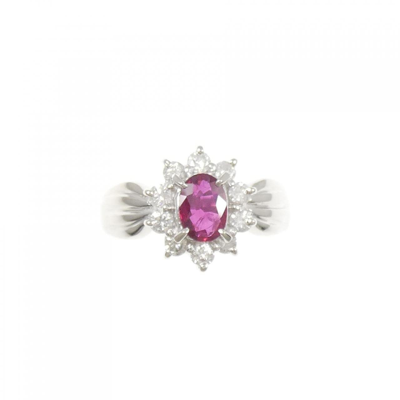 PT900 ルビー リング 0.38CT