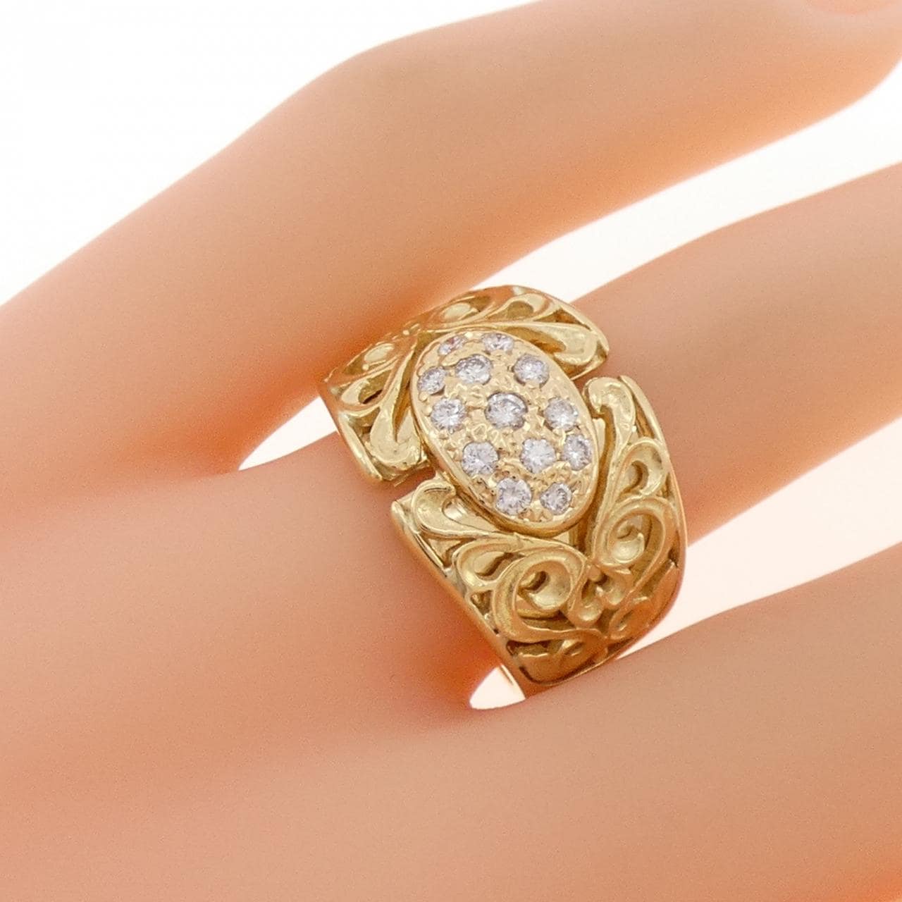 K18YG ダイヤモンド リング 0.28CT