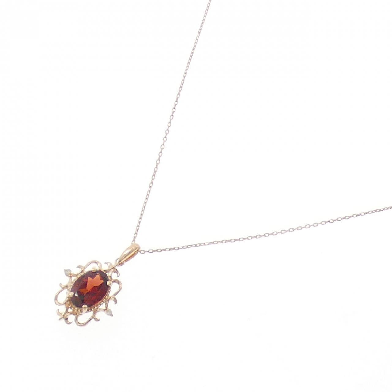 K10PG ガーネット ネックレス