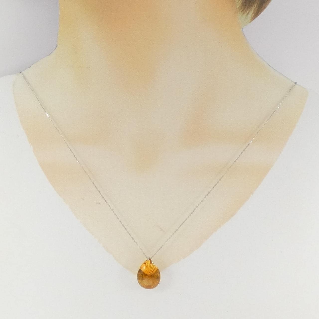[新品] PT900/PT850黄水晶项链 9.61克拉