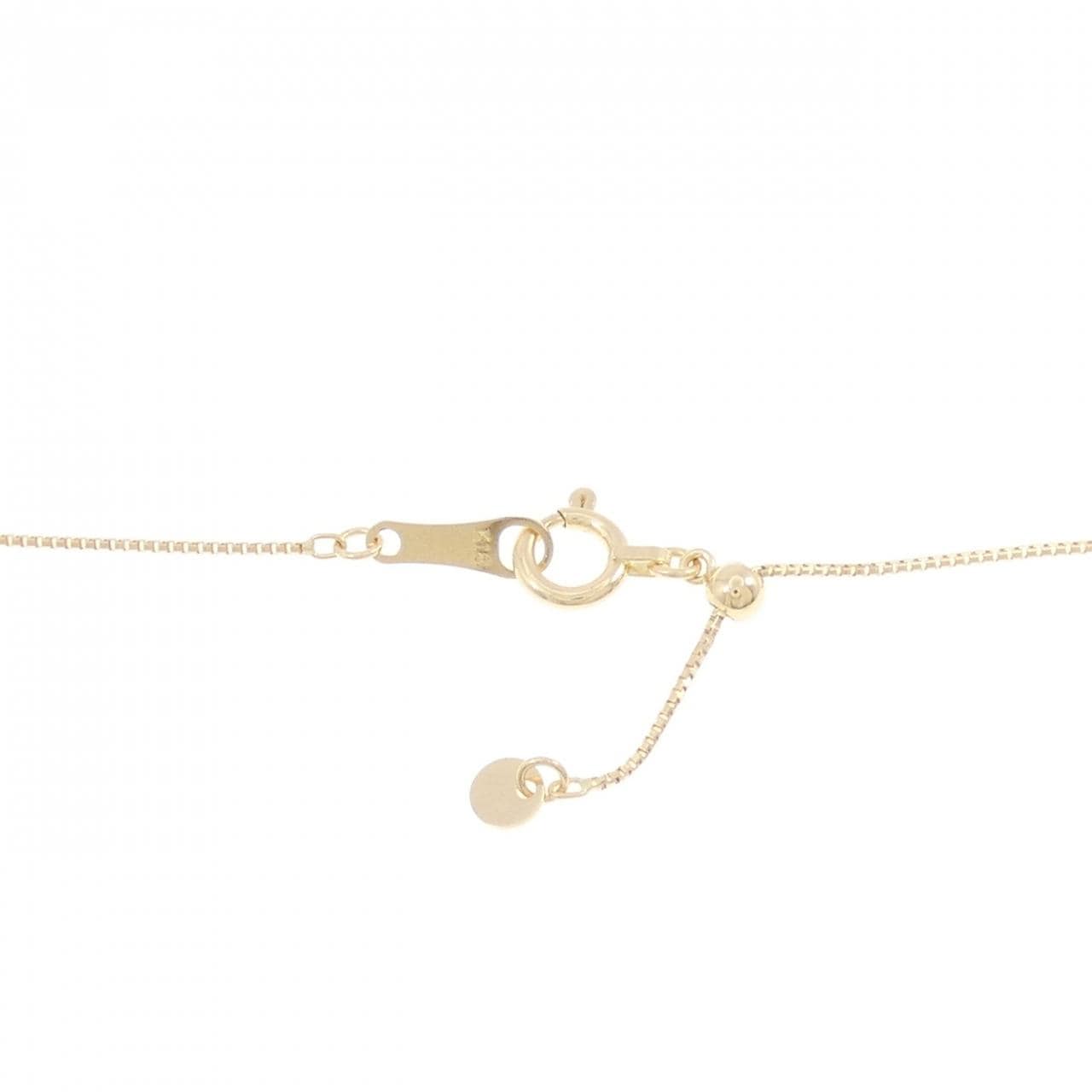 K18YG ハート×キー ダイヤモンド ネックレス 0.20CT