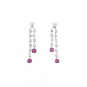 K14WG ルビー ピアス 0.54CT