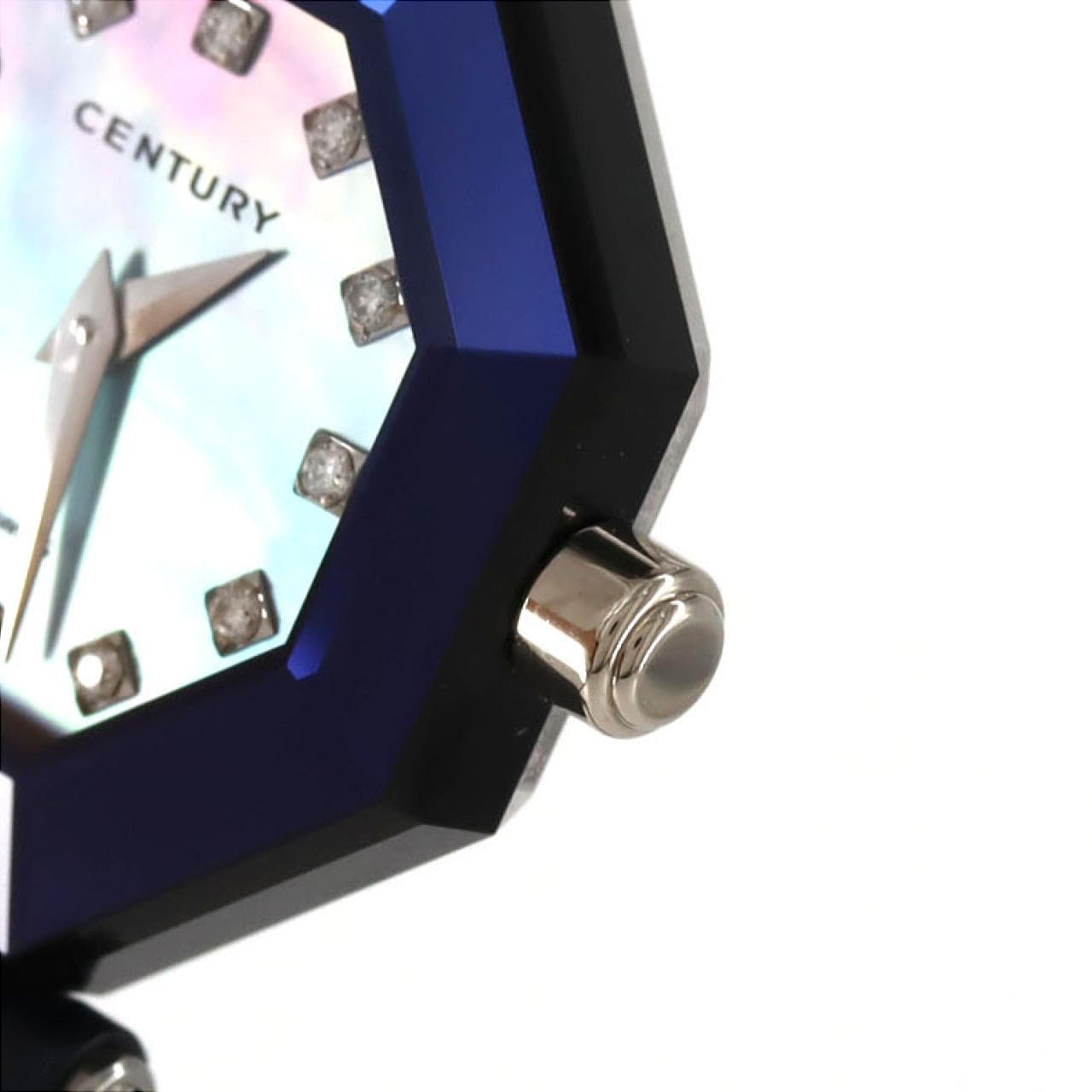 【免维护回扣价】CENTURY幸运八白金款，12孔，D型表耳，白金 x 蓝宝石石英