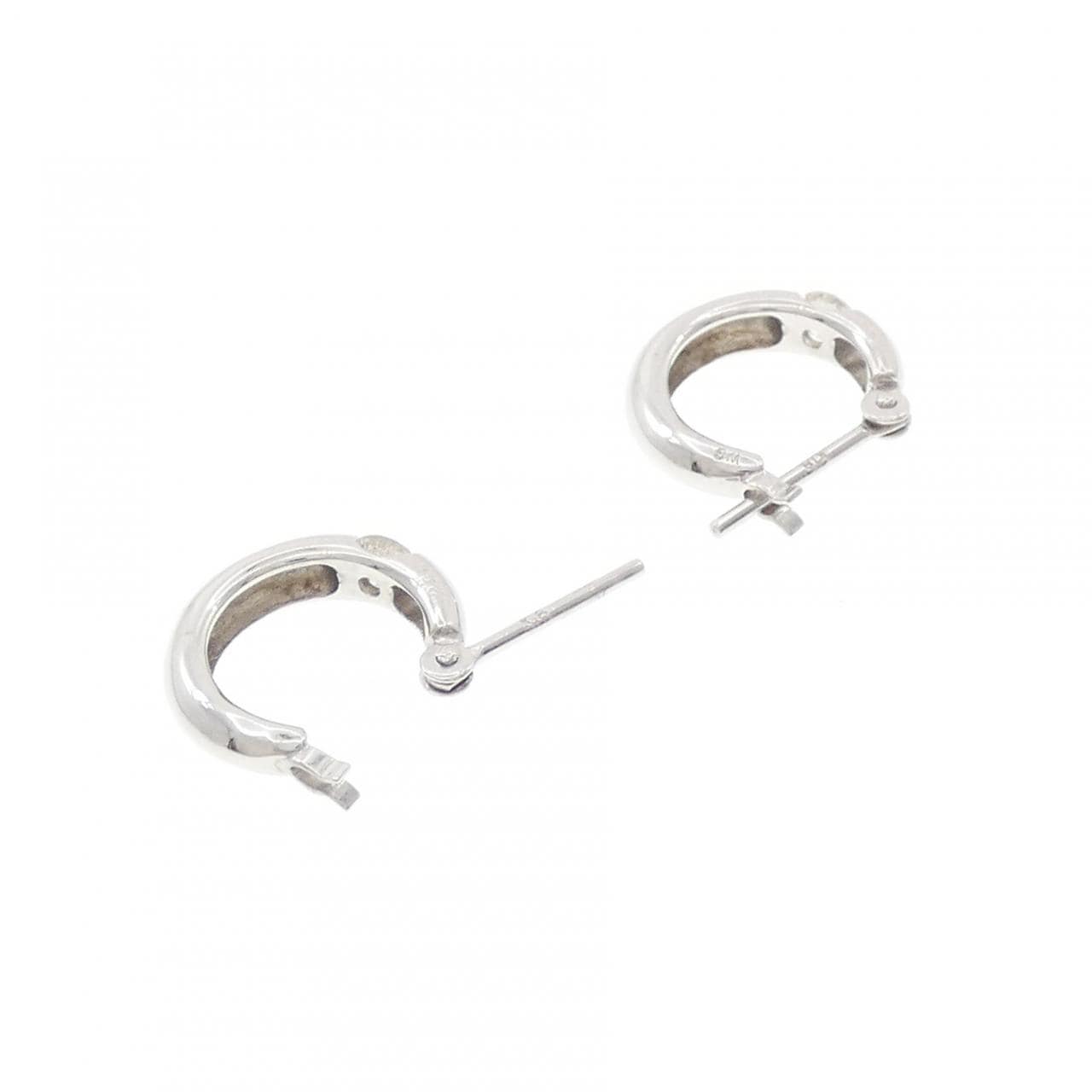 K18WG ダイヤモンド ピアス 0.16CT