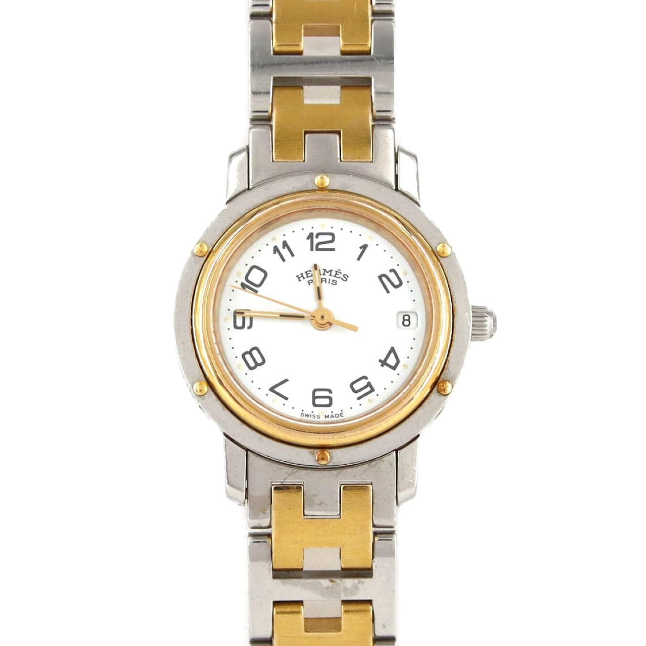 【ノーメンテナンス還元価格】エルメス クリッパー コンビ CL3.240 SSxGP クォーツ