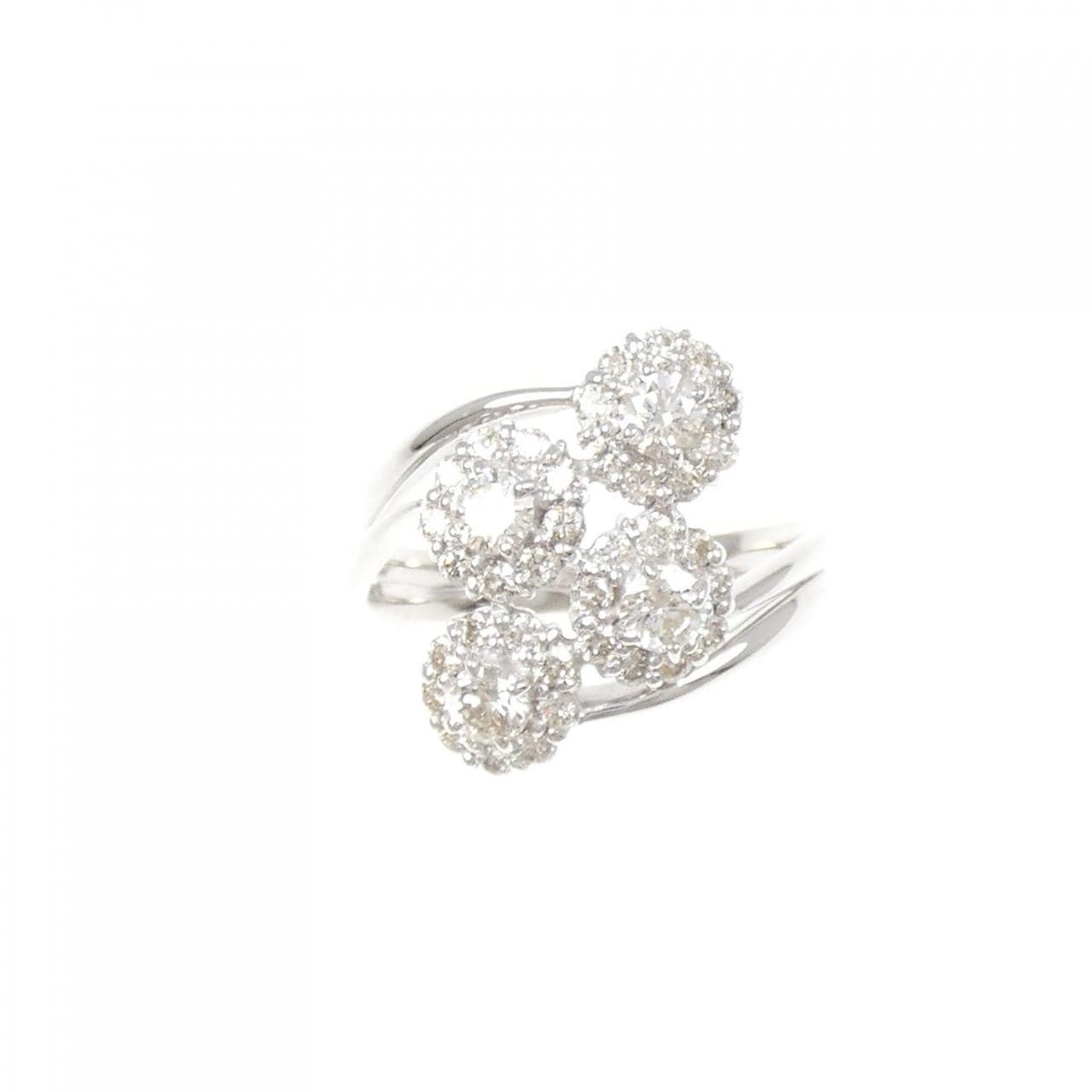 K18WG ダイヤモンド リング 0.85CT