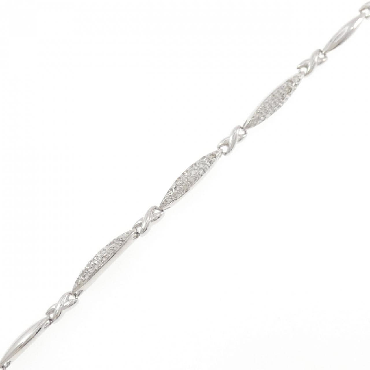 K18WG ダイヤモンド ブレスレット 0.48CT
