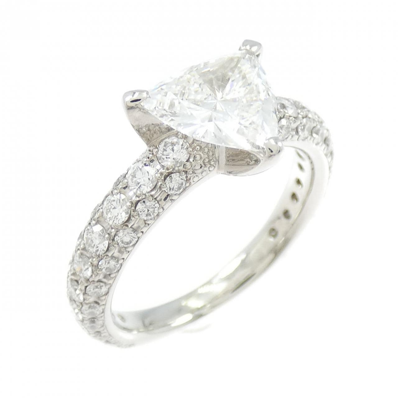 PT900 ダイヤモンド リング 1.113CT E SI1 ファンシーカット
